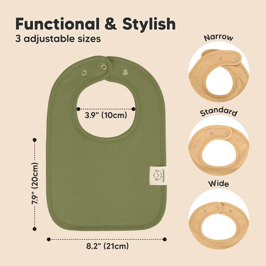 KeaBabies 8-Pack Organic Baby Bibs for Boys, Girls Drool Bibs (Cruise)