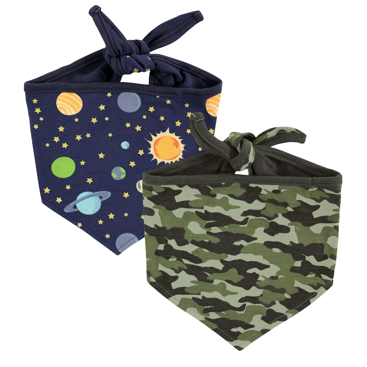 Luvable Friends Dog Reversible Pet Dog and Cat Bandana Bibs 2pk, Houndstooth Hearts, One Size