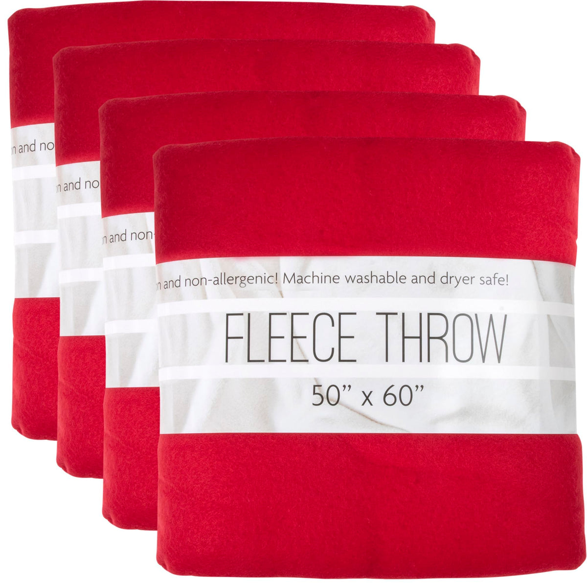 (24 Pack) Bulk Fleece 50x60 Throw Blankets for Wedding Favors, Homeless Women, Men, Homes, Bed, Sofa, Couch, Office, Pet Blankets, Travel | Soft Warm Lightweight Throw Blankets in Bulk (Black)