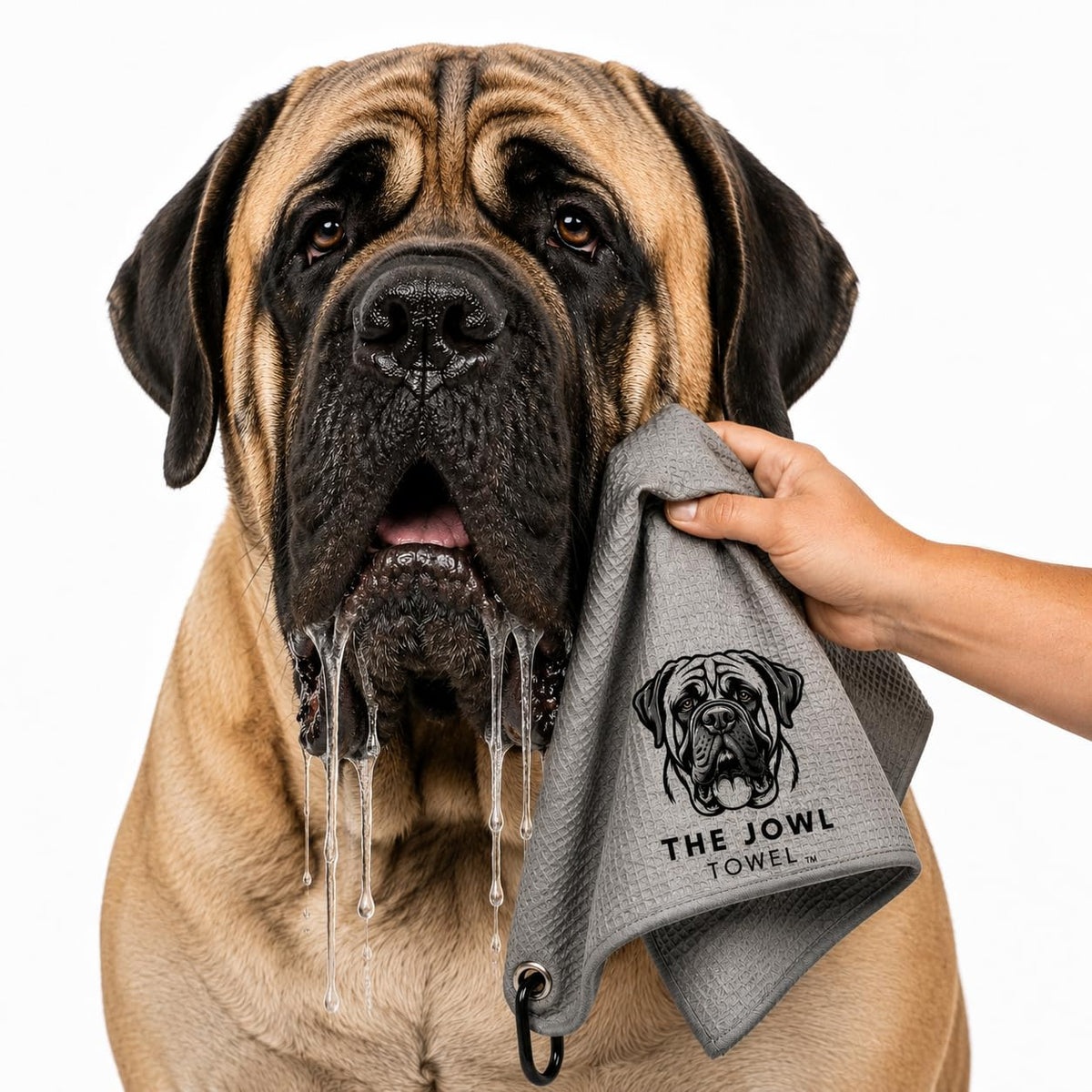 Dog Drool Towel for Large Dogs – Absorbent Microfiber Drool Catcher, Collar & Leash Attachment, Convenient Alternative to Drool Bibs (3 Pack)