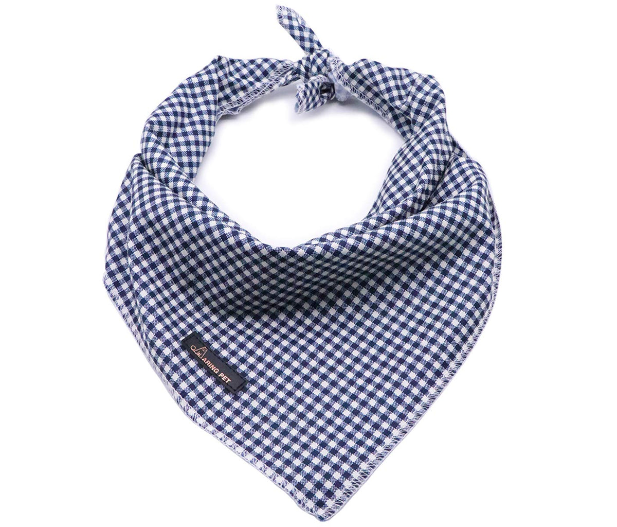 ARING PET Summer Dog Bandana-Cute Blue Dog Bandanas, Comfortable Pet Scarf Dogs Triangle Bibs for Small to Large Boy Girl Dogs and Cats