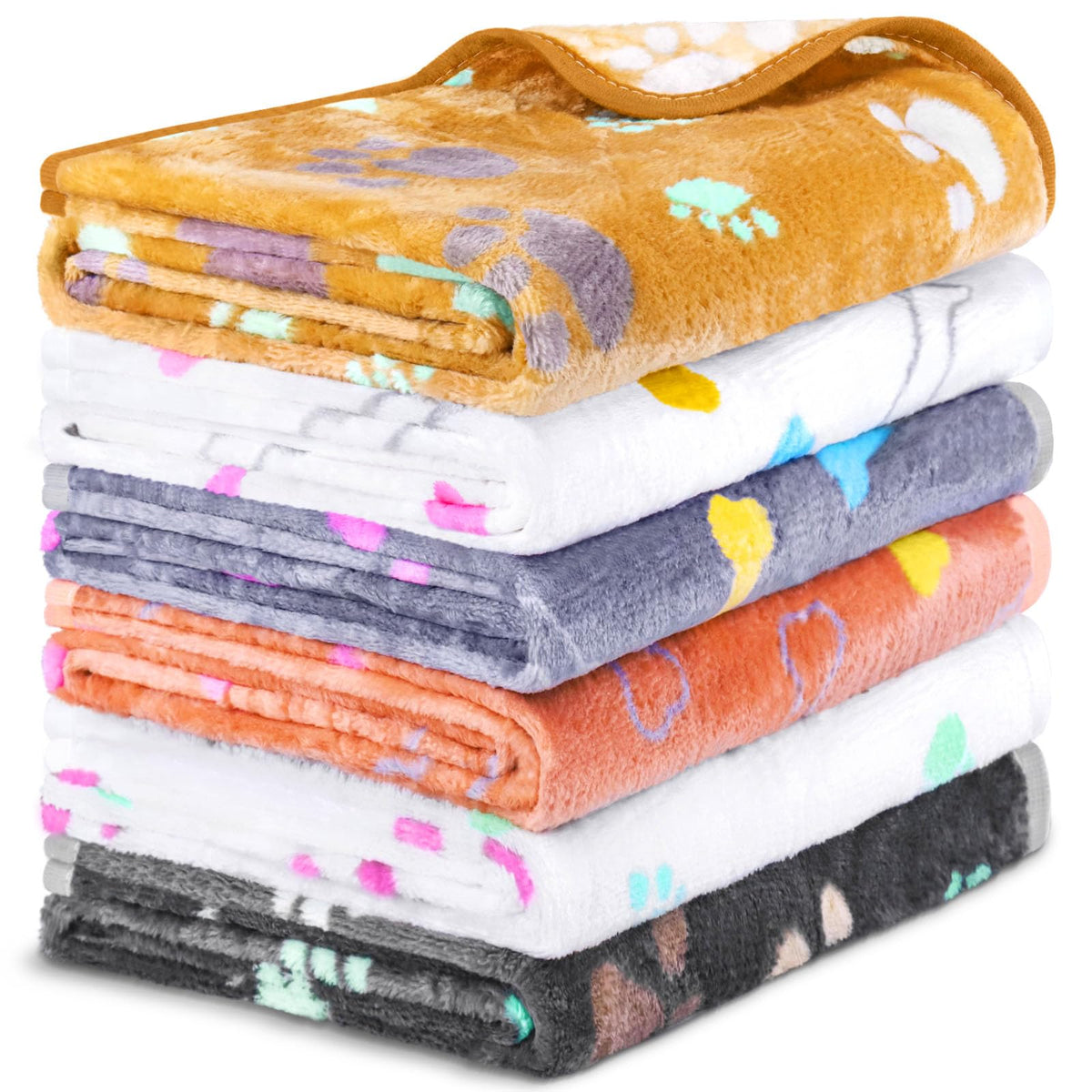 YedsIntu 6 Pcs Absorbent Guinea Pig Blankets Washable Small Animal Fleece Bedding Cage Liners Reusable Pet Pee Pad Sleep Mat Pad Cover for Hamster Ferret Rabbit Chinchilla Hedgehog (16"x24")