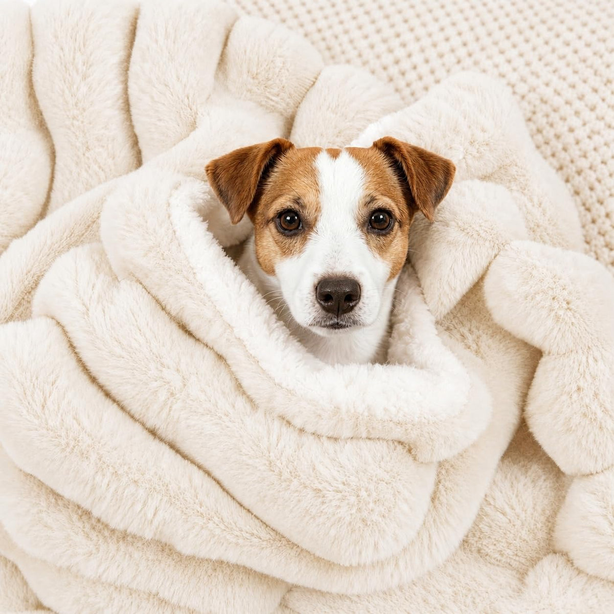 Dog Blanket for Small Dogs, Soft Rabbit Fur Puppy Blanket 25x35 Grey