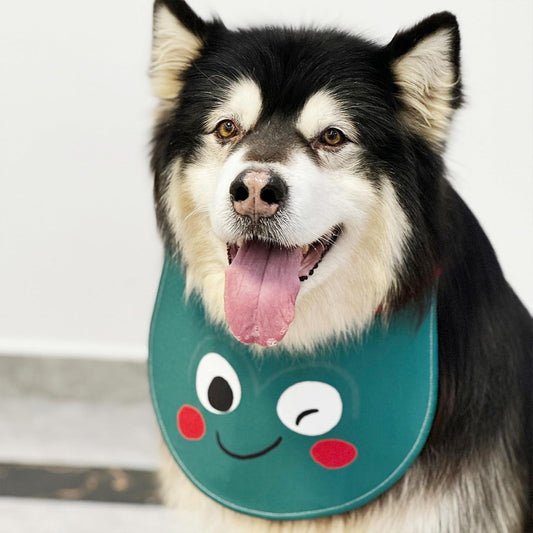 Dog Bandana Exquisite Printing Waterproof Cute Comfortable Upright Dog Drool Bib Adjustable Bib Handkerchief Accessories for Medium, Large and Extra-Large Dogs (XXL,Color 8)
