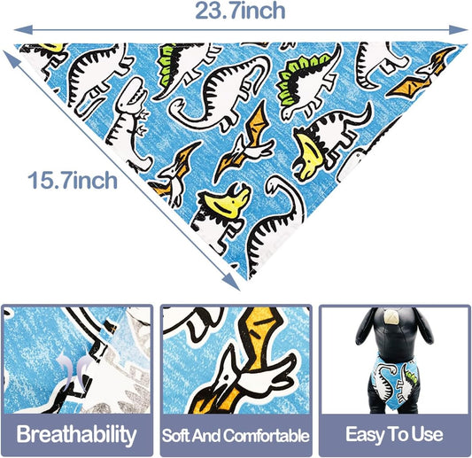 PET SHOW 50 Pack Boy Cotton Dog Bandanas Bulk for Small Dogs