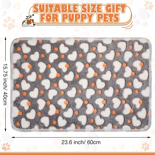 Chumia 18 Pcs Fleece Puppy Blanket for Dog Cat, 23 X 16 Inch, Sweet