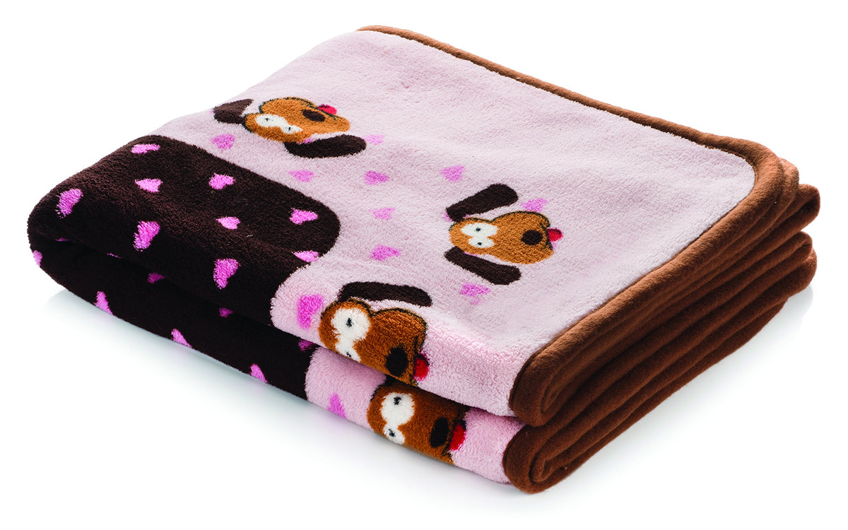 Snuggle Puppy Fleece Blanket for Dogs, Machine Washable, 48 x 30 in