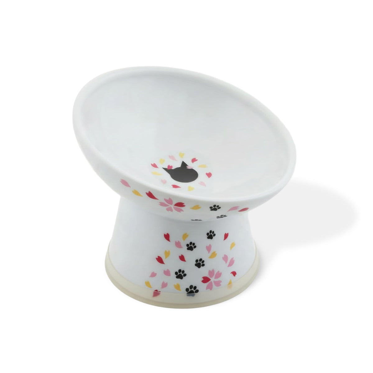 Necoichi Ceramic Elevated Cat Food Bowl, 15° Tilted (Cat, Extra Wide Tilted)