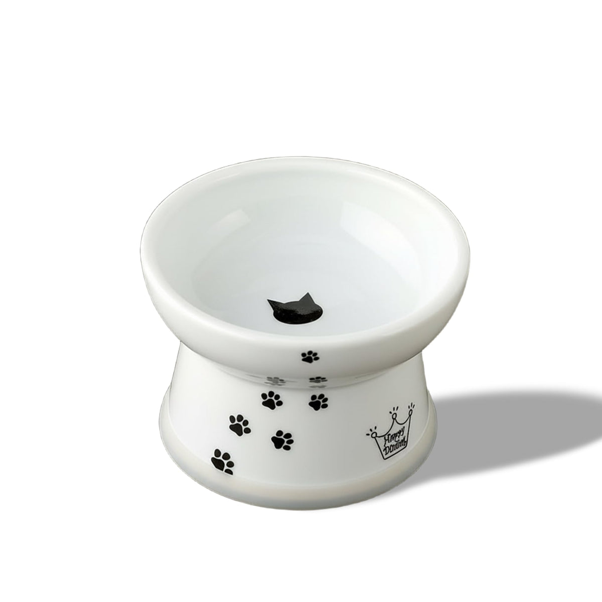 Necoichi Ceramic Elevated Cat Food Bowl, 15° Tilted (Cat, Extra Wide Tilted)