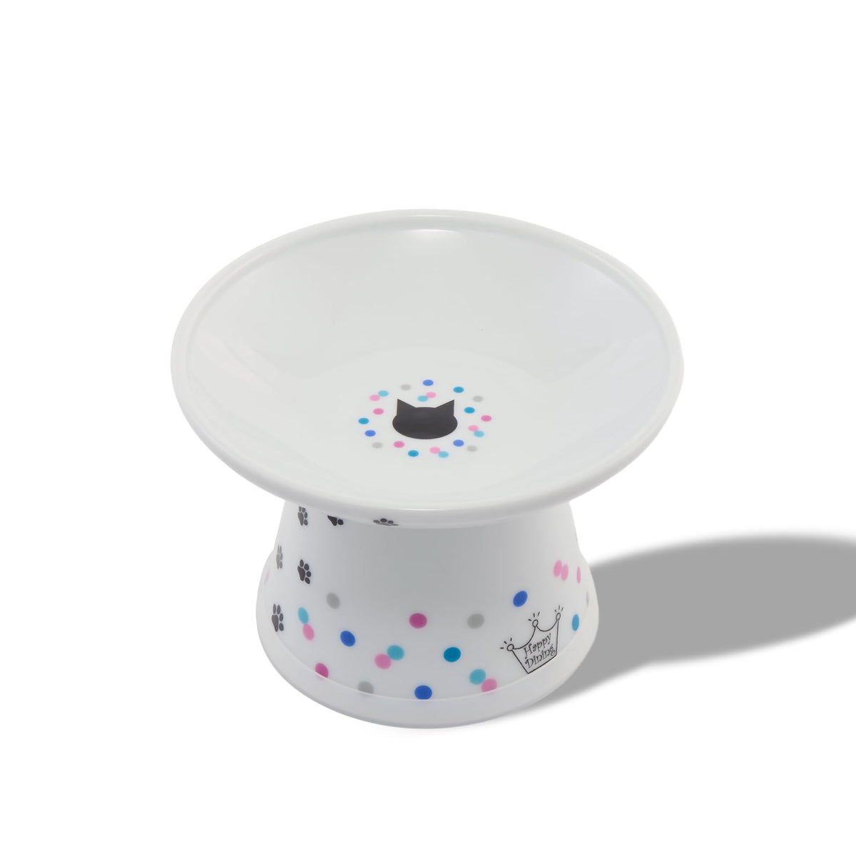 Necoichi Ceramic Elevated Cat Food Bowl, 15° Tilted (Cat, Extra Wide Tilted)