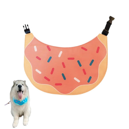 Cute Dog Bandana Cartoon Donuts Pet Dog Bib Neckerchief Cat Bandana Waterproof Pet Bib for Medium to Large Dogs Adjustable Pet Bandana Golden Retriever Alaskan Samoyed