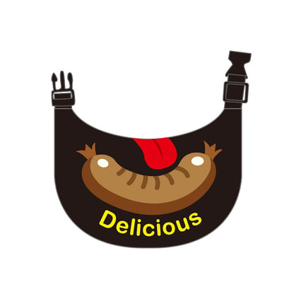 Dog Bandana Sausage Waterproof Cute Comfortable Dog Drool Bib Adjustable Bib Handkerchief Accessories for Small, Medium, Large and Extra-Large Dogs (XL,Brown)