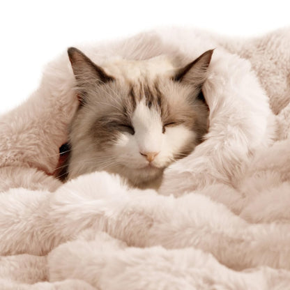 SOMAHE Soft Faux Fur Cat Blanket, Washable, Small 22x18 Fruit Green