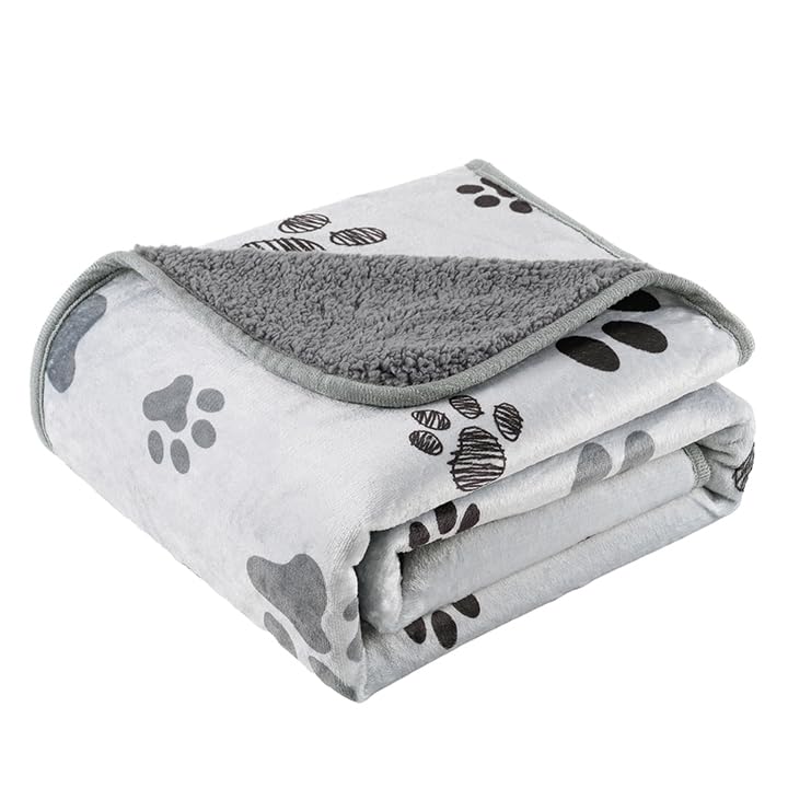Waterproof Dog Blankets for Large Dogs 50"x60" Dark Grey
