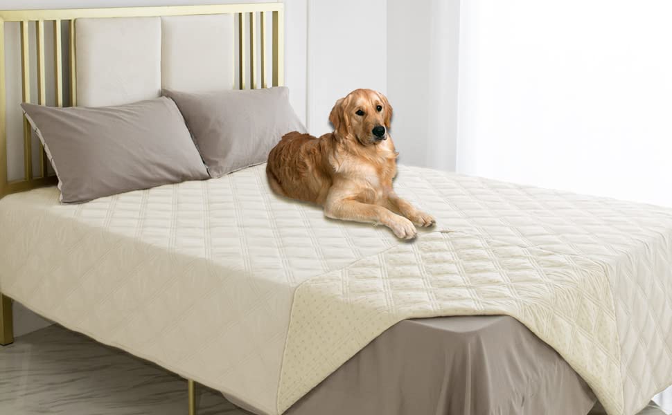 Ameritex Waterproof Dog Bed Cover Pet Blanket with Anti-Slip Back