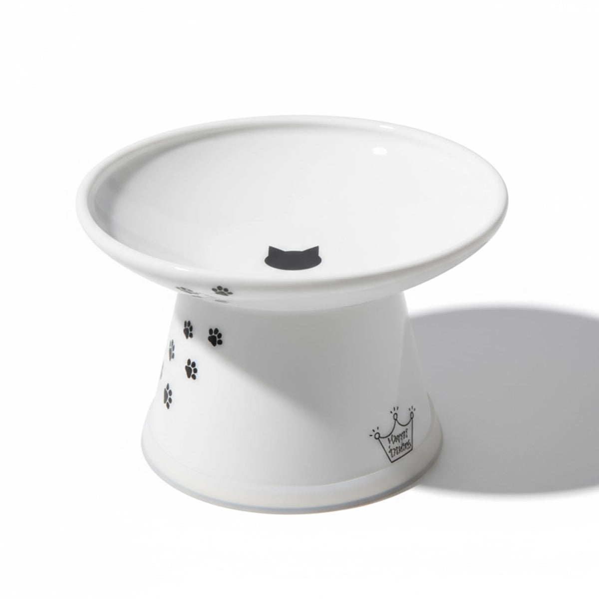 Necoichi Ceramic Elevated Cat Food Bowl, 15° Tilted (Cat, Extra Wide Tilted)