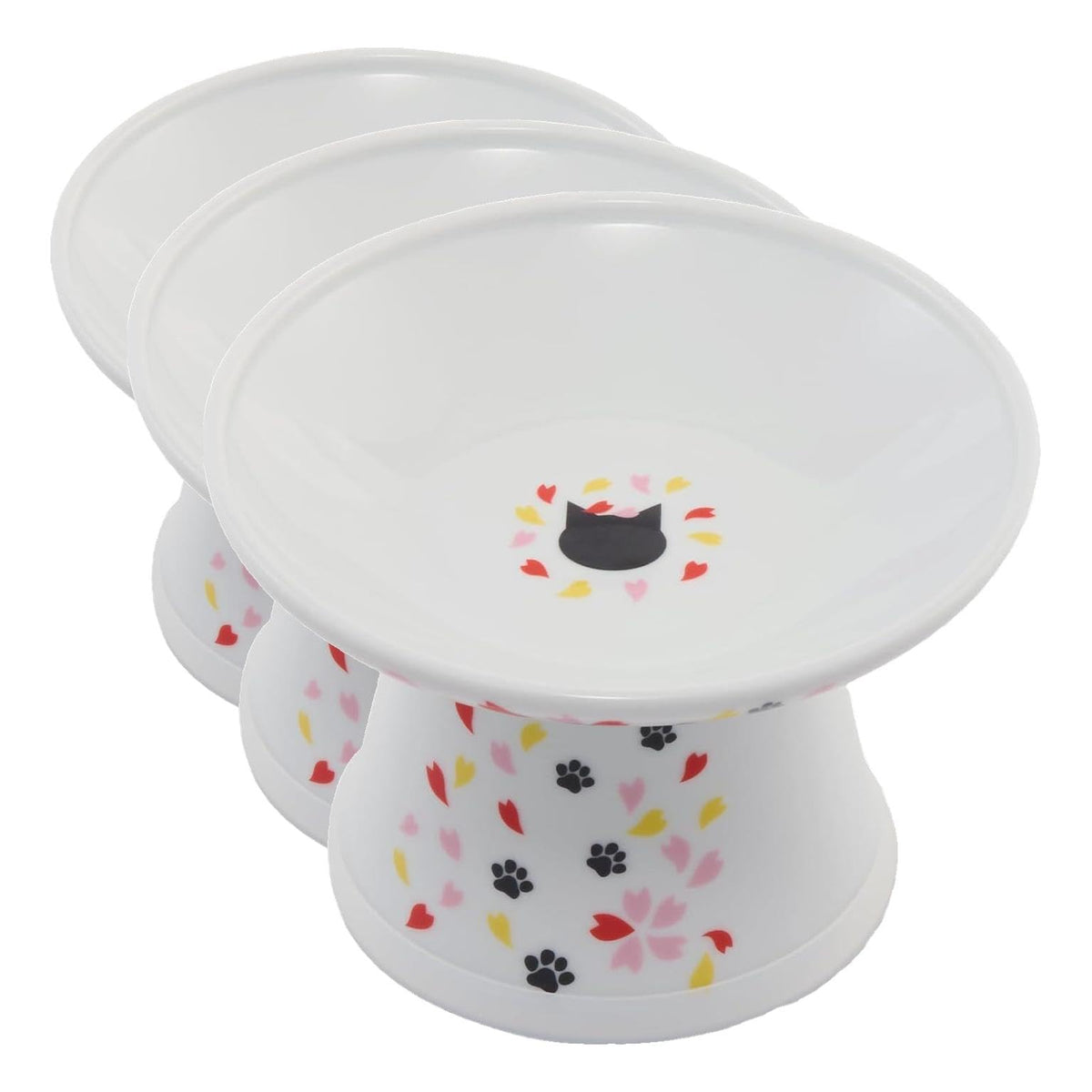Necoichi Ceramic Elevated Cat Food Bowl, 15° Tilted (Cat, Extra Wide Tilted)