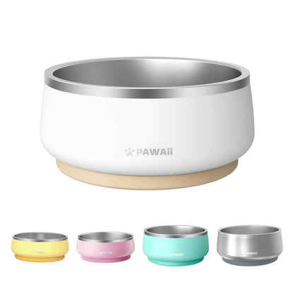 Pawaii Dog Bowl, 34 oz Stainless Steel Food and Water Bowl, ID Tag, 1 Pack