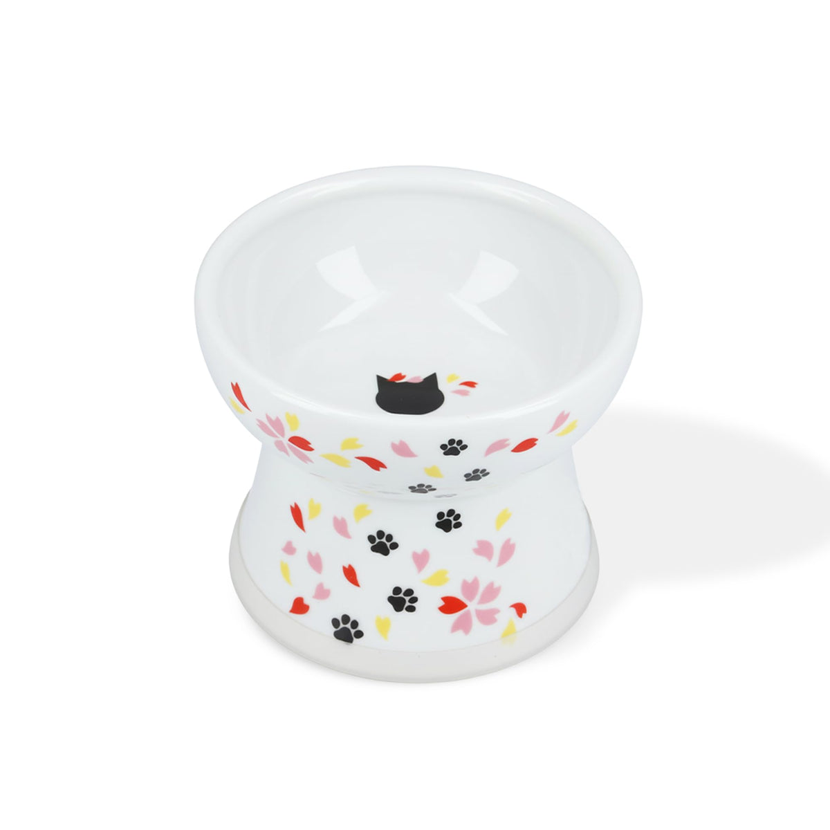 Necoichi Ceramic Elevated Cat Food Bowl, 15° Tilted (Cat, Extra Wide Tilted)