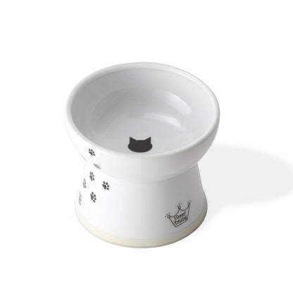 Necoichi Ceramic Elevated Cat Food Bowl, 15° Tilted (Cat, Extra Wide Tilted)