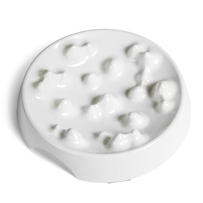 CatGuru Cat Bowls, Whisker Friendly Food Bowl for Indoor Cats, Reliefs Whisker Fatigue, Wide Kitten Dish, Non Slip Pet Dishes, Shallow Pet Plates (Marshmallow, (Pack of 2))