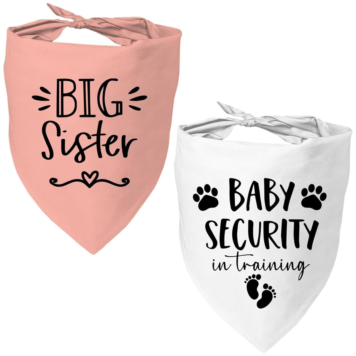 2 Pack Dog Bandanas for Pregnancy Announcement, Cute Adjustable Pet Bandana Scarf for Small Medium Large Dogs, Gender Reveal Puppy Accessories, Soft Breathable Fabric for Puppy Cats(Blue&Pink)