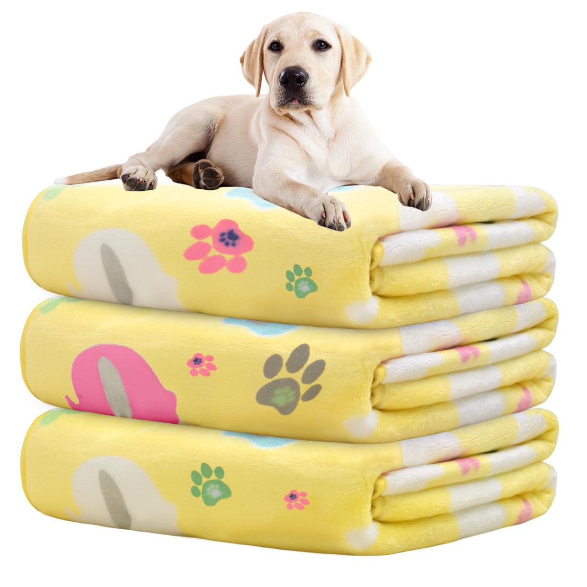 Rezutan Blanket for Large Dogs & Cats Soft Reversible Cute Paw 40"x31"