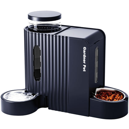 Gravity Automatic Cat Feeder, Water & Food Dispenser Set, Stainless Bowls