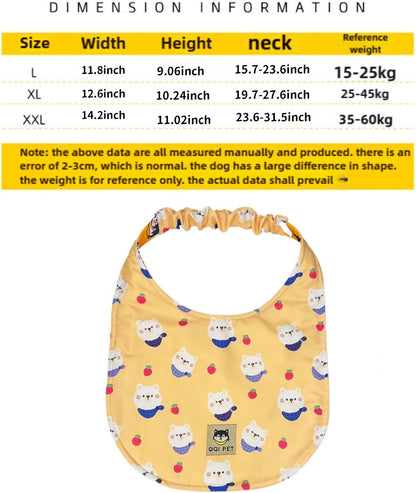 PetPhindU Cute Dog Bandana Cartoon Donuts Pet Dog Bib Neckerchief Cat Bandana Waterproof Pet Bib Dogs Adjustable Pet Bandana Golden Retriever Alaskan Samoyed