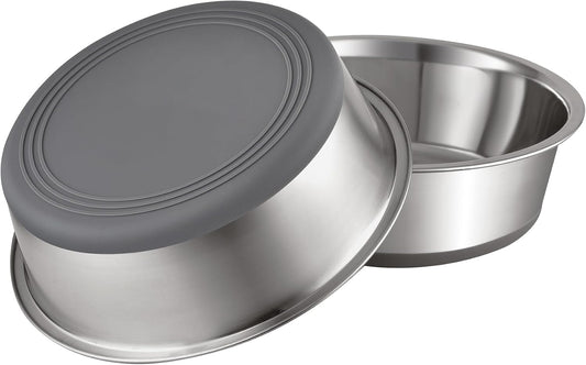 PEGGY11 Nonslip Stainless Steel Dog Bowls, 3.8 US Cup Each, 2 Pack