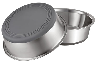 PEGGY11 Nonslip Stainless Steel Dog Bowls, 7.6 US Cup Each, 2 Pack