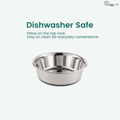 PEGGY11 Nonslip Stainless Steel Dog Bowls, 3.8 US Cup Each, 2 Pack