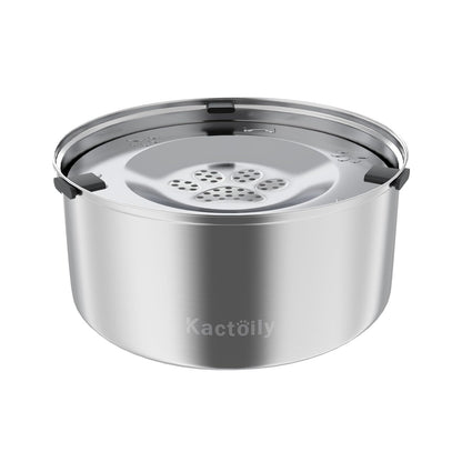 Kactoily 3L/101oz Dog Water Bowl Stainless Steel Slow Water Bowl for Dog