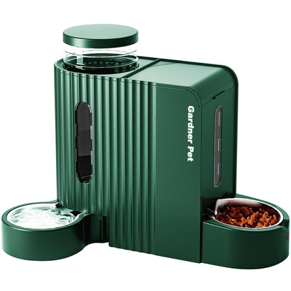 Gravity Automatic Cat Feeder, Water & Food Dispenser Set, Stainless Bowls