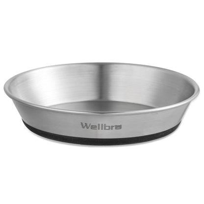 Cat Bowls, 304 Stainless Steel Non-Slip Wide Shallow, 2 Pack