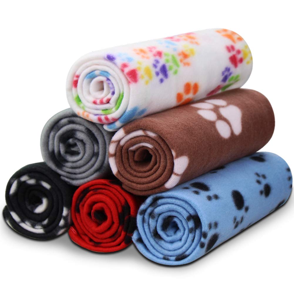 Comsmart Dog Blankets, 6 Pack Fleece Pet Blankets, 24x28 Inches