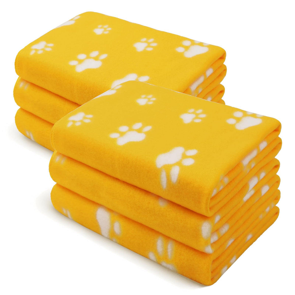 LINENLUX Fleece Dog Blankets 6-Pack, Soft Stretchy for Small Medium Puppy