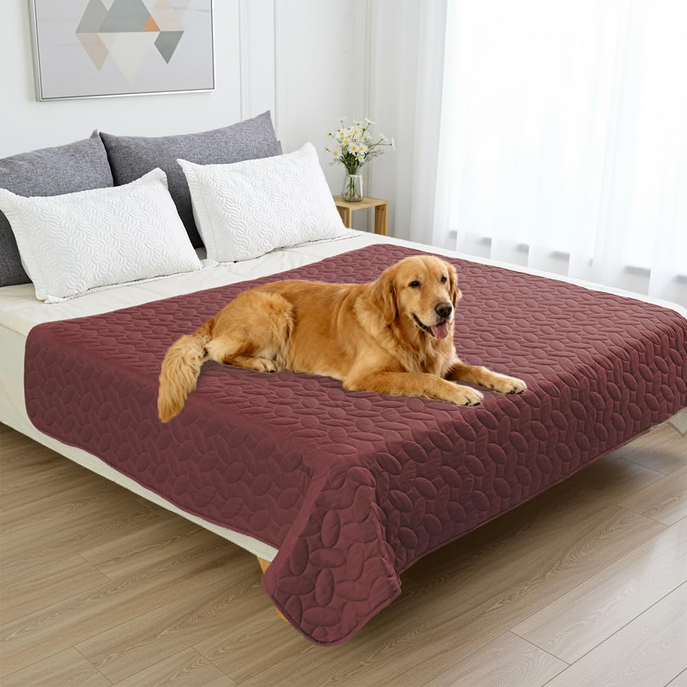 Ameritex Pet Bed Cover Dog Bed Blanket for Sofa and Furniture Waterproof New Pattern Design (52x82 Inch, Dark Grey)