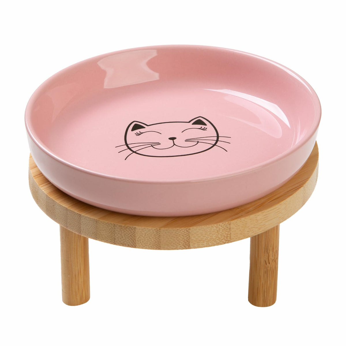 Lusifaco Shallow Wide Elevated Cat Bowls Whisker Fatigue (White, Set of 2)
