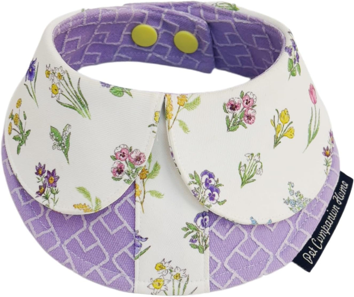 Adjustable, Reusable Cat and Dog Bib for Eating or Playtime — Universal Pet Accessory (Purple, XS)