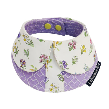 Adjustable, Reusable Cat and Dog Bib for Eating or Playtime — Universal Pet Accessory (Purple, M)