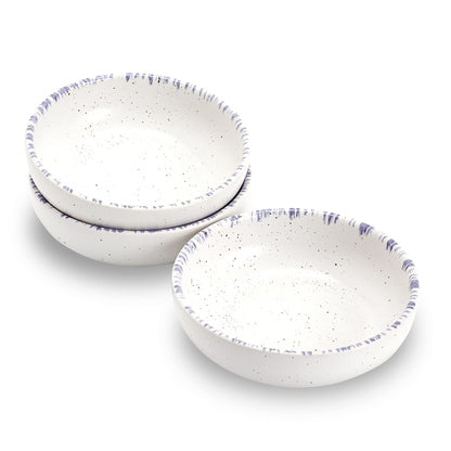Ceramic Cat Bowls, Howise Pet Bowl Cat Dishes for Food and Water, 5.3 in Cat Food Dish 3 Pack Cat Food Bowls Set Small Dog Dish, Matte White Finish