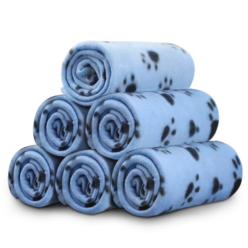 Comsmart Dog Blankets, 6 Pack Fleece Pet Blankets, 24x28 Inches