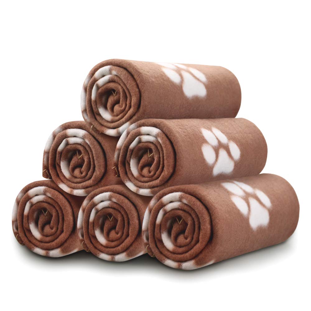 Comsmart Dog Blankets, 6 Pack Fleece Pet Blankets, 24x28 Inches
