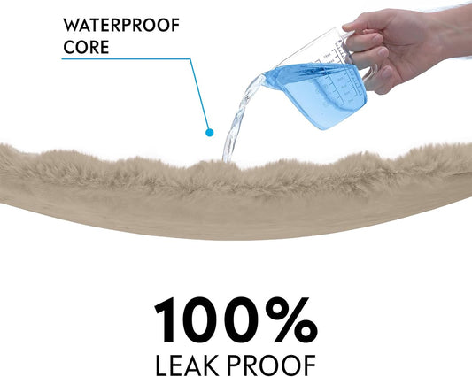 Paw Inspired Waterproof Dog Blanket, 32x24 Inch Size, Beige