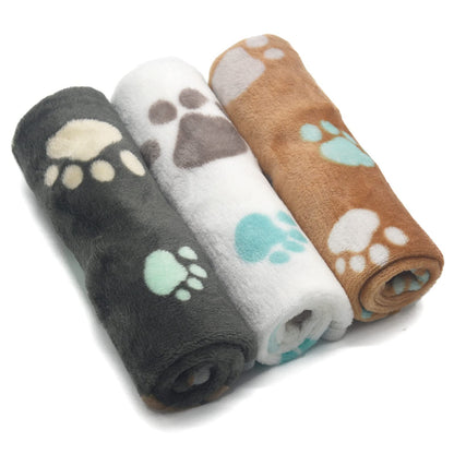 1 Pack 3 Puppy Blankets Super Soft Warm Sleep Mat Grey Cute Print Fluffy Fleece Pet Flannel Throw Dog Blankets for Small Dogs Cats,Star&Bone&Love-Medium(29"x20")