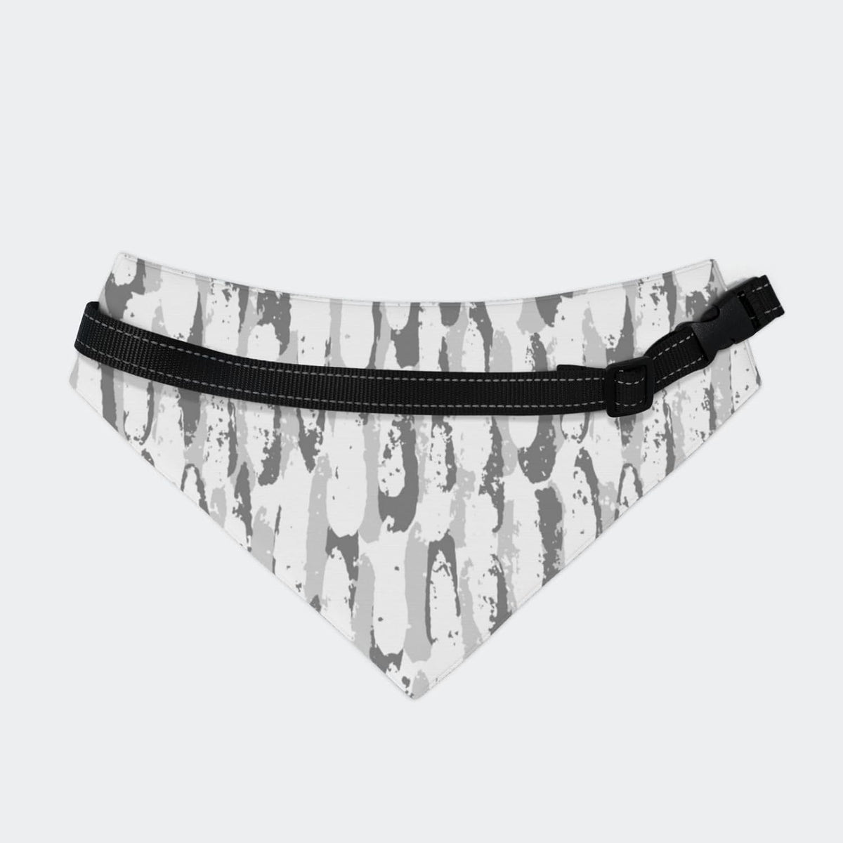 Gray Brushstroke Abstract Print Dog Bib XX-Large
