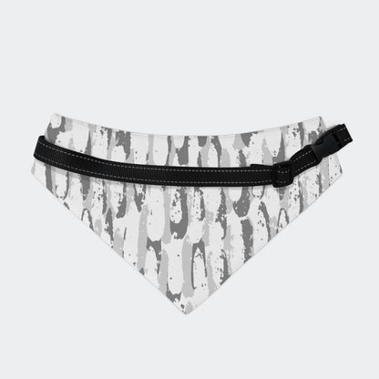 Gray Brushstroke Abstract Print Dog Bib XX-Large