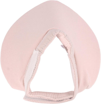 SUNGOOYUE Pet Bib for Small Dogs and Cats Cotton Sponge Dog Bandana M Size Adjustable Closure Washable Saliva Towel 3 Layer Comfort for Drool Feeding Use (Pink)