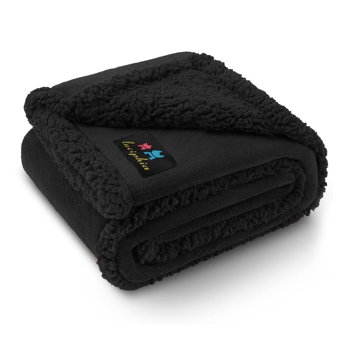 Luciphia Waterproof Blanket for Large Dog, Reversible Sherpa Bed Cover